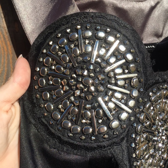 CHARLOTTE RUSSE NWOT Embellished black dress - Picture 5 of 6